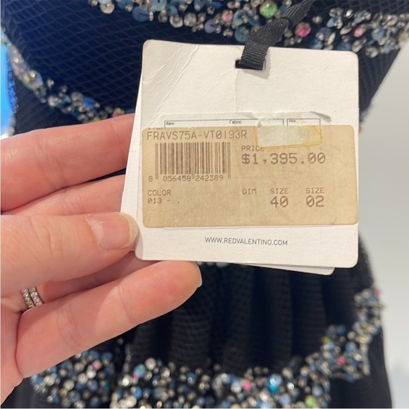 NWT Red Valentino Tulle & Sequin Cocktail Dress Size 2 - Picture 2 of 5